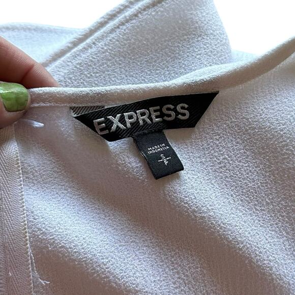 Womens Blouse Small White Classic Textured Minimalist Classic Timeless Polished - Picture 6 of 7